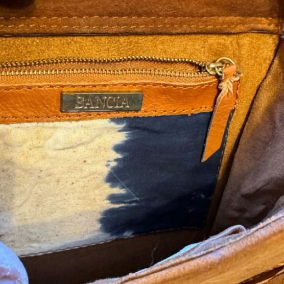 Sancia Leather Fringe Backpack as is - Picture 8 of 9